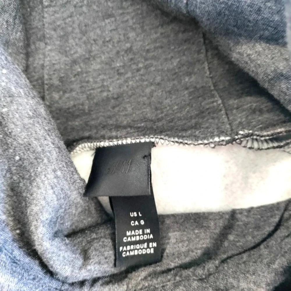 Don't Get It Twisted Men L Gray Outdoor Pullover Cowl Neck Sweatshirt Art 2 Wear